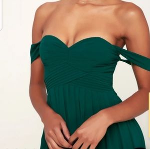 Lulu's Harmonious Love Off Shoulder Maxi Dress M